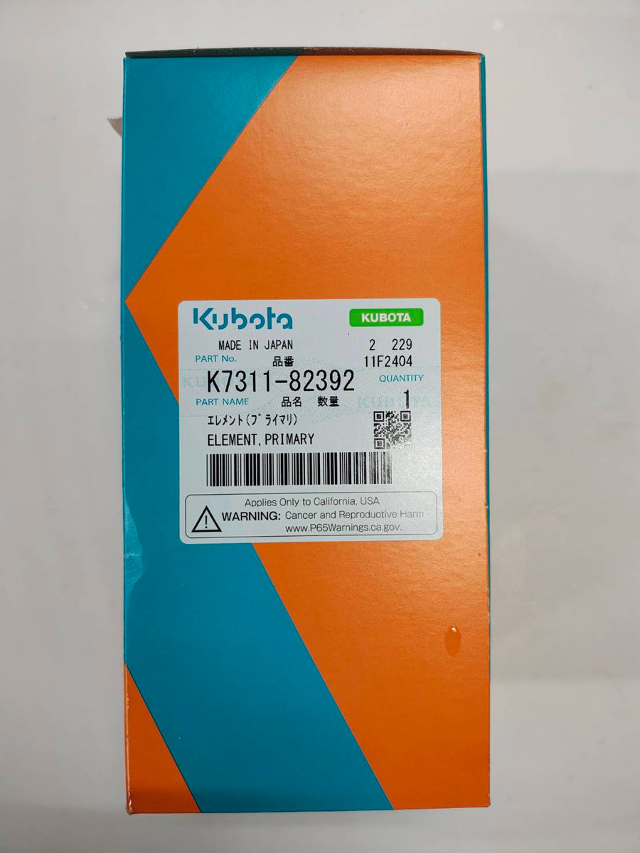 Elemento de filtro de aire Kubota primario K7311-82392 para Minoru OPD-4