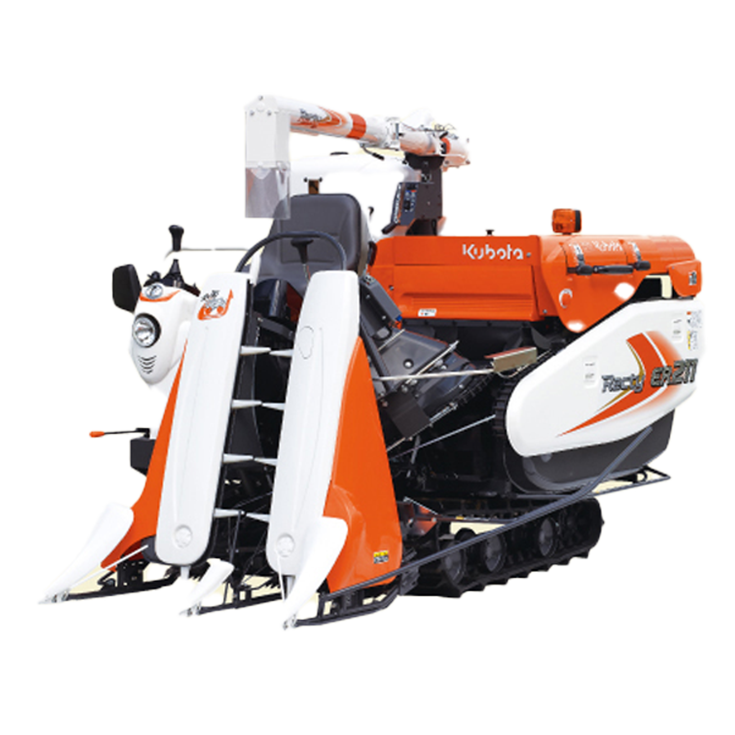 Mini cosechadora Kubota de 2 filas, 10,5 ps, ER211NG con tanque de grano de 270 L y barrena