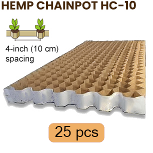 4-inch Spacing Hemp Chain Pot - 25 pcs pack