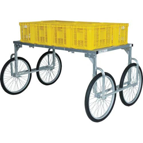 Piattaforma agricola tipo carrello a spinta HARAX in alluminio a 4 ruote RA-200