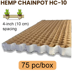 pot plant spacing 4-inch Spacing Hemp Chain Pot HC-10