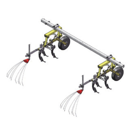 Cultivador de inquietud múltiple S3 para tractor, potencia timonal 2 filas P001-2chn