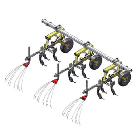 Cultivador de inquietud múltiple S3 para tractor, potencia timonal 3 filas P001-3CHN