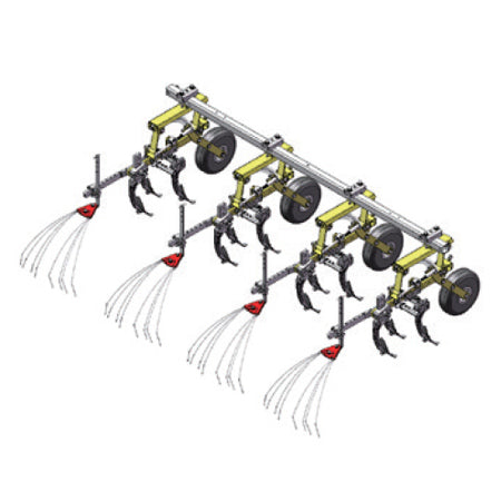 Cultivador de inquietud múltiple S3 para tractor, potencia timonal 4 filas p001-4chn