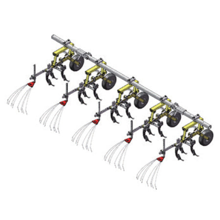 Cultivador de inquietud múltiple S3 para tractor, potencia timonal 5 filas p001-5chn