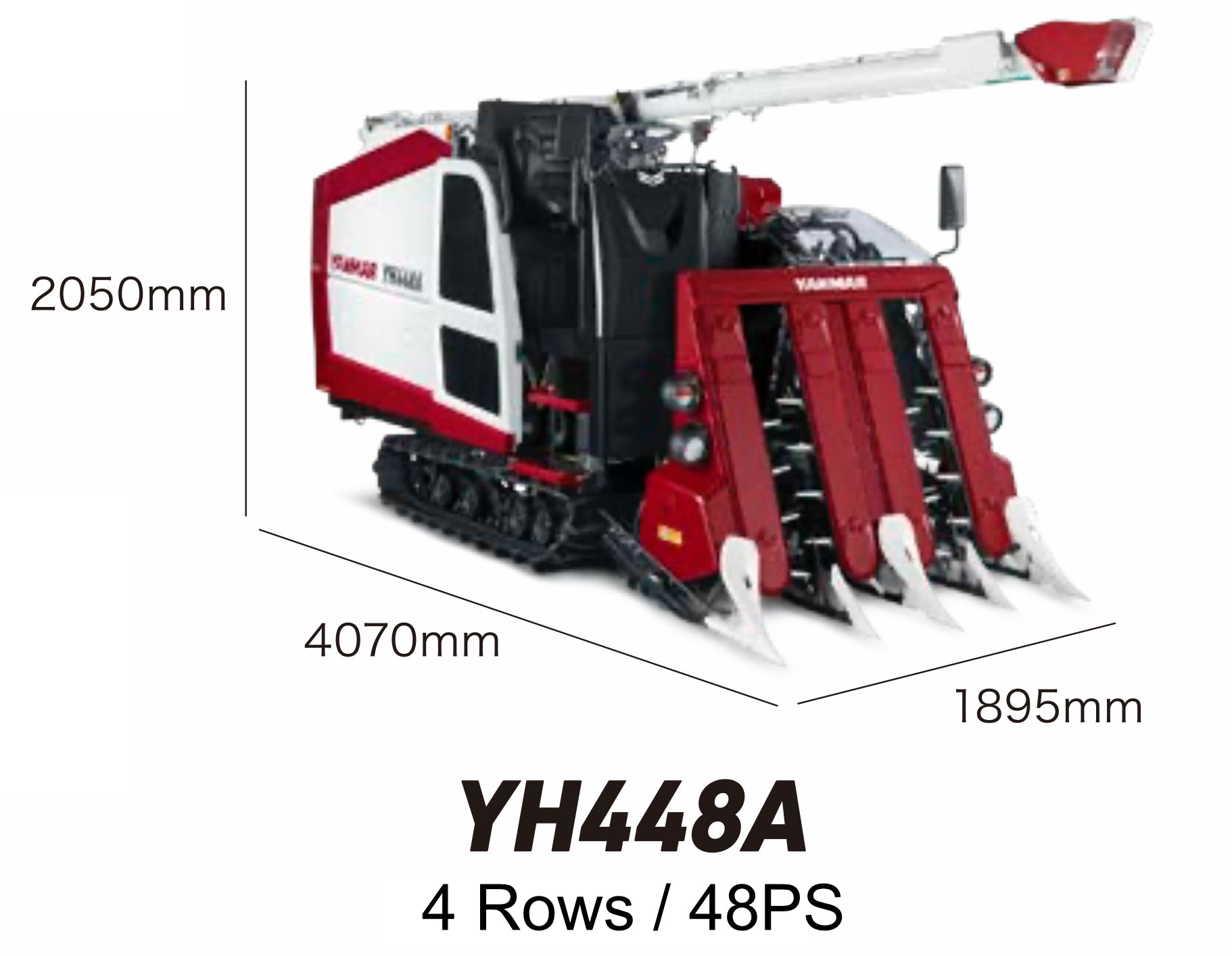 Moissonneuse-batteuse YANMAR YH448A 4 rangs 48PS
