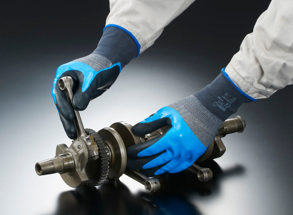 Gants SHOWA 376R résistants à l'huile et respirants (lot de 10 paires)