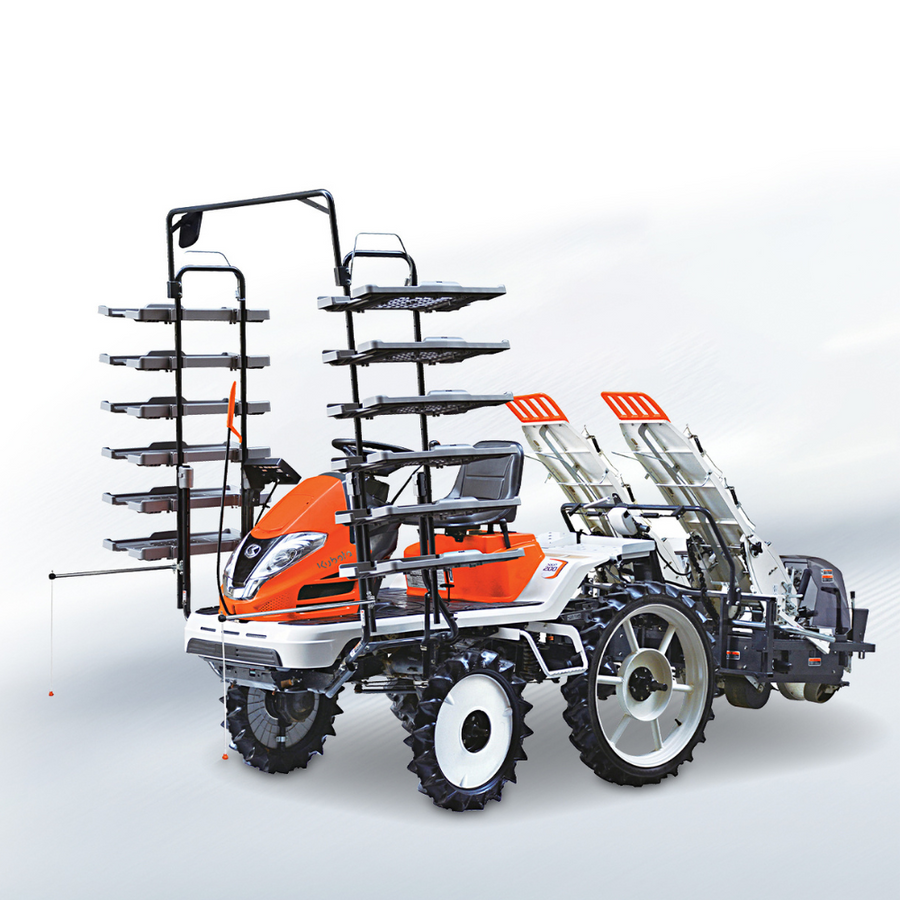 Vollautomatische Gemüsepflanzmaschine von Kubota mit 2 Reihen SKP-200 zum Pflanzen von Blattgemüse