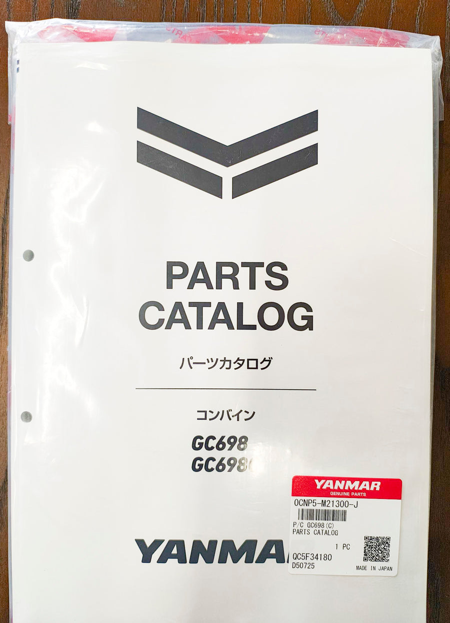 PARTS BOOK for YANMAR Combine Harvester GC698