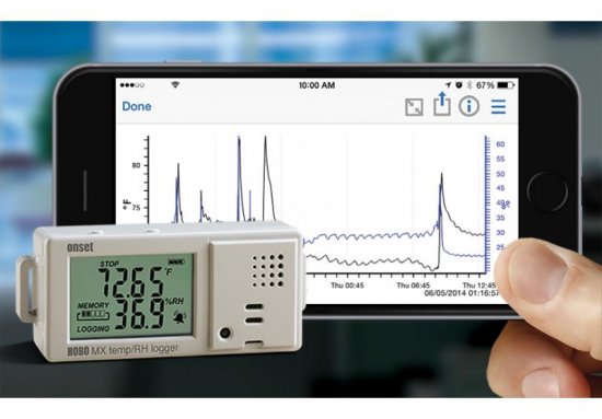 HOBO Temperatur-/Feuchtigkeitsdatenlogger MX1101