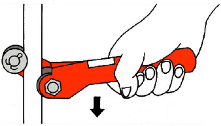 SUN-A Pipe Hand G25 being used to insert a greenhouse pipe