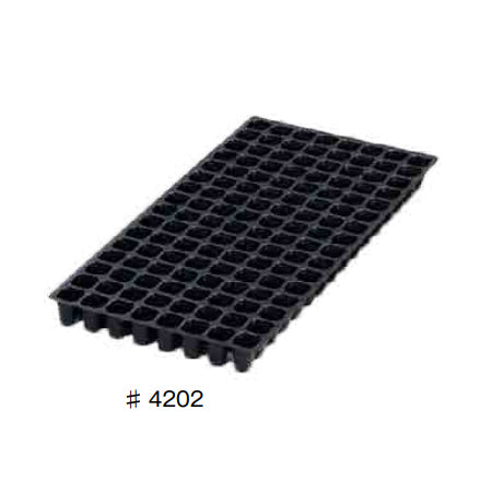 Bandeja de guardería alternativa #4202 128 celdas 100 piezas/caja Negro