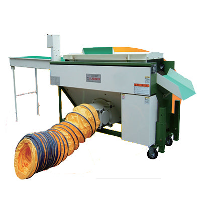 Potato Polishing machine wide type w/dust collector and inverter 800-1000kg/h 100V-400W B-120DAF