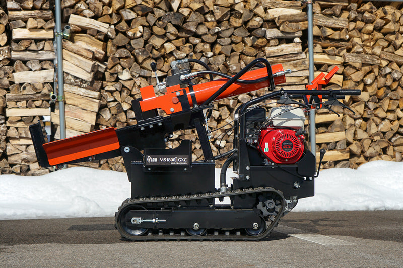 PLOW Self-Propelled Wood Log Splitter with Crawler 18-ton Honda Engine MS1800J-GXC