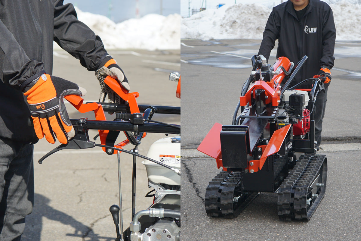 PLOW Self-Propelled Wood Log Splitter with Crawler 18-ton Honda Engine