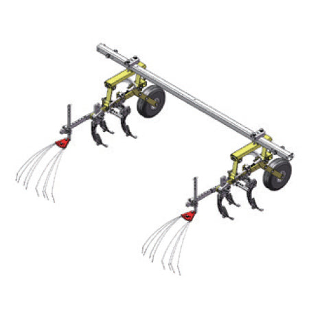S3 Multi Weeding Cultivator for Tractor, Power Tiller 2 rows P001-2CHN